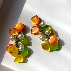 Vintage Japanese Carmen Miranda clip-on earrings